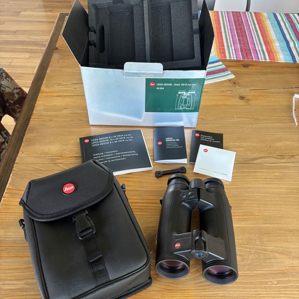 Leica Geovid 10x42 HD-R 403 Rangefinder Binoculars 40054 with Box Manuals Case